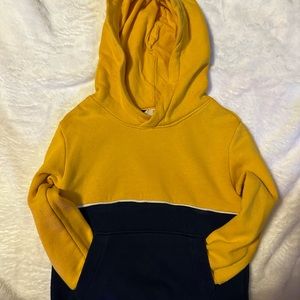 H&M hoodie, yellow and blue, size 3T